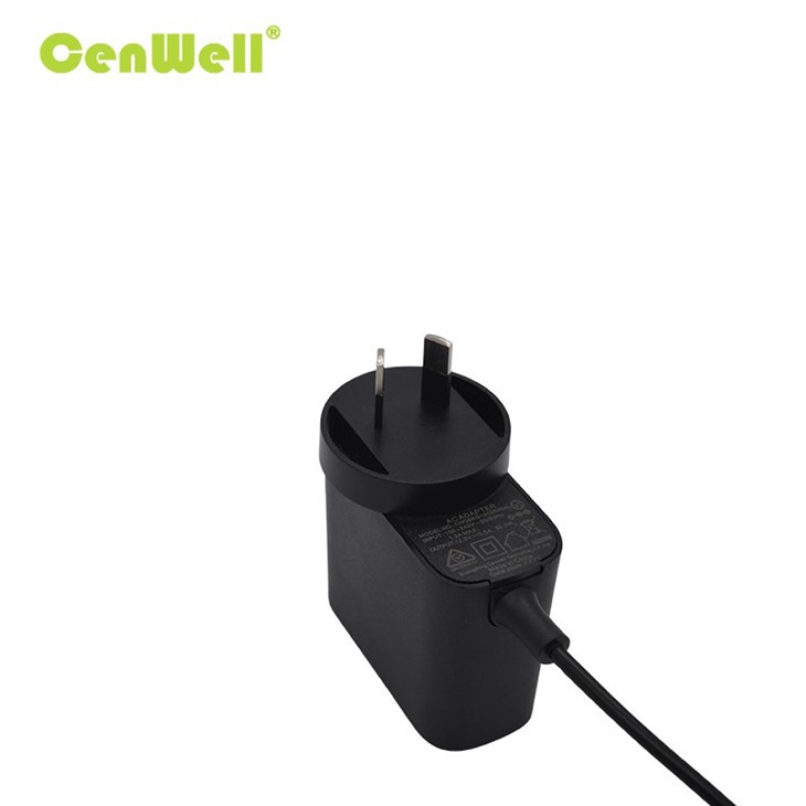 SAA Certified 36W GaN Wall-mounted AC Power Adapter AU Plug high quality